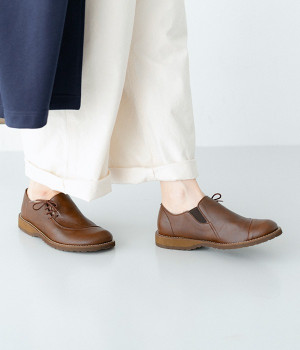 リーフ　サイドゴムレースシューズ(ヴィンテージブラウン-230)