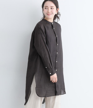 ラミー　シャツチュニック(ブラック-ONESIZE)