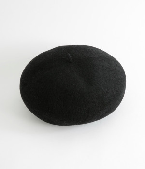 トークバスクベレー帽(ブラック-ONESIZE)