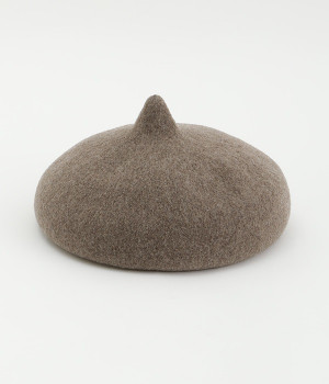 とんがりベレー帽(モカ-ONESIZE)