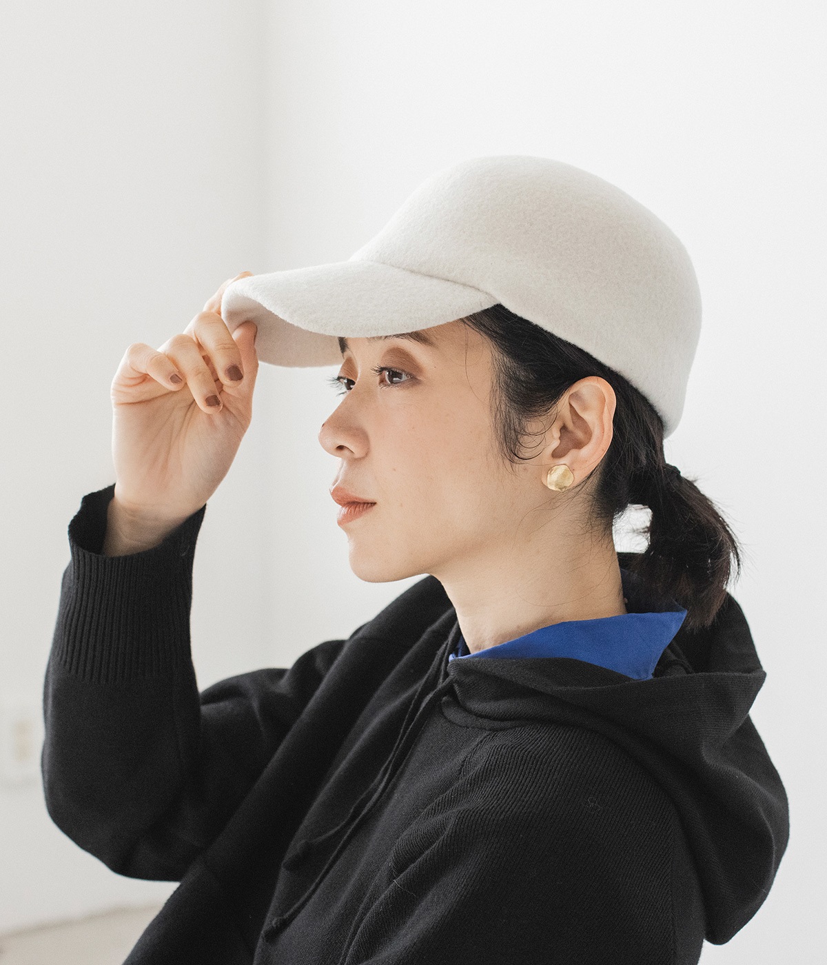 ウールキャップ(ホワイト-F)