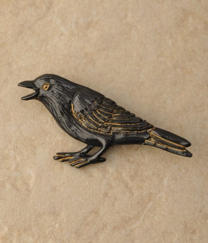 ハシボソさんブローチ