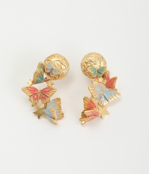 胡蝶の月ピアス(カラー1-ONESIZE)