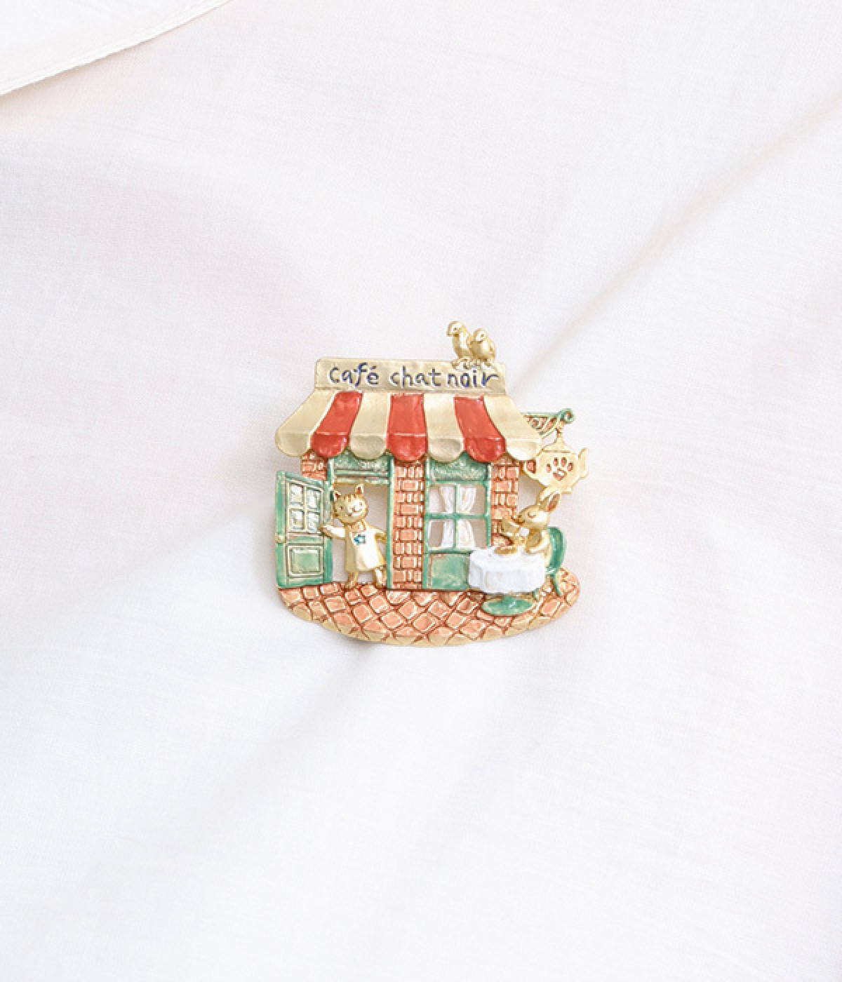 黒猫店長のカフェ　ブローチ(カラー1-ONESIZE)