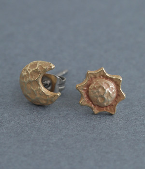 ソル・イ・ルナ　ピアス(ゴールド-ONESIZE)