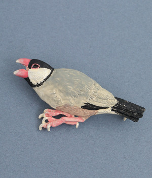文鳥　ブローチ(ノーマル-ONESIZE)