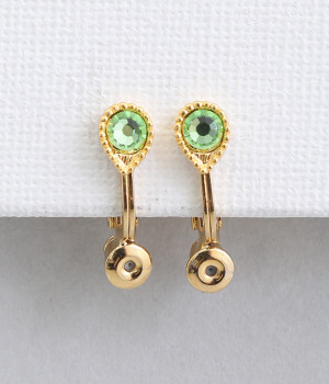イヤリングコンバーター　しずく　ゴールド(グリーン-ONESIZE)