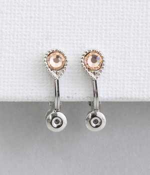 イヤリングコンバーター　しずく　シルバー(ピンク-ONESIZE)