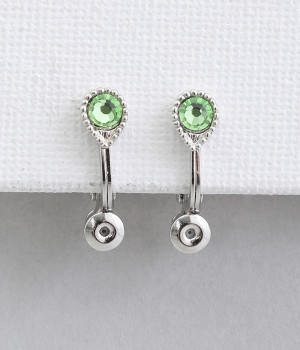 イヤリングコンバーター　しずく　シルバー(グリーン-ONESIZE)