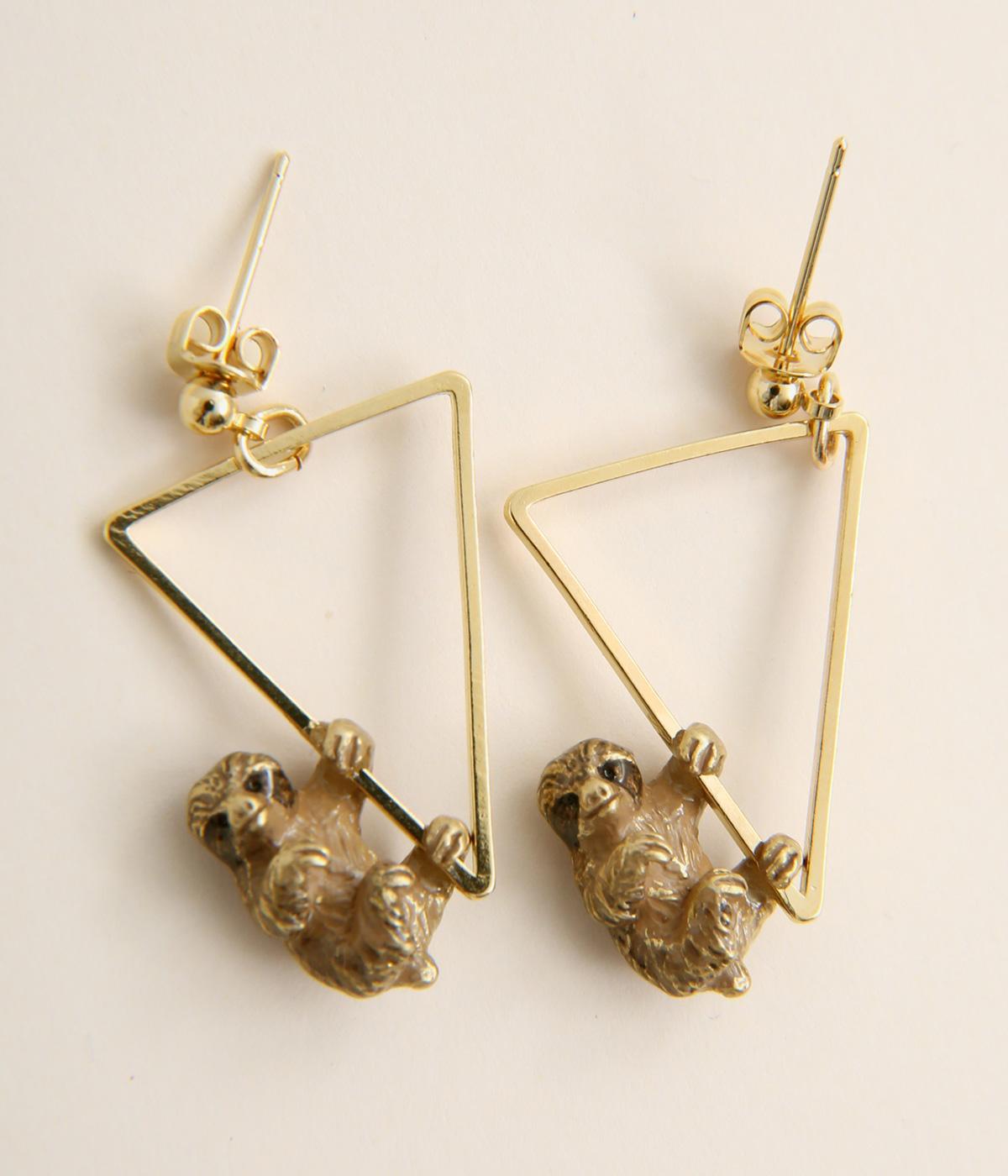 ナマケモノピアス(カラー1-F)
