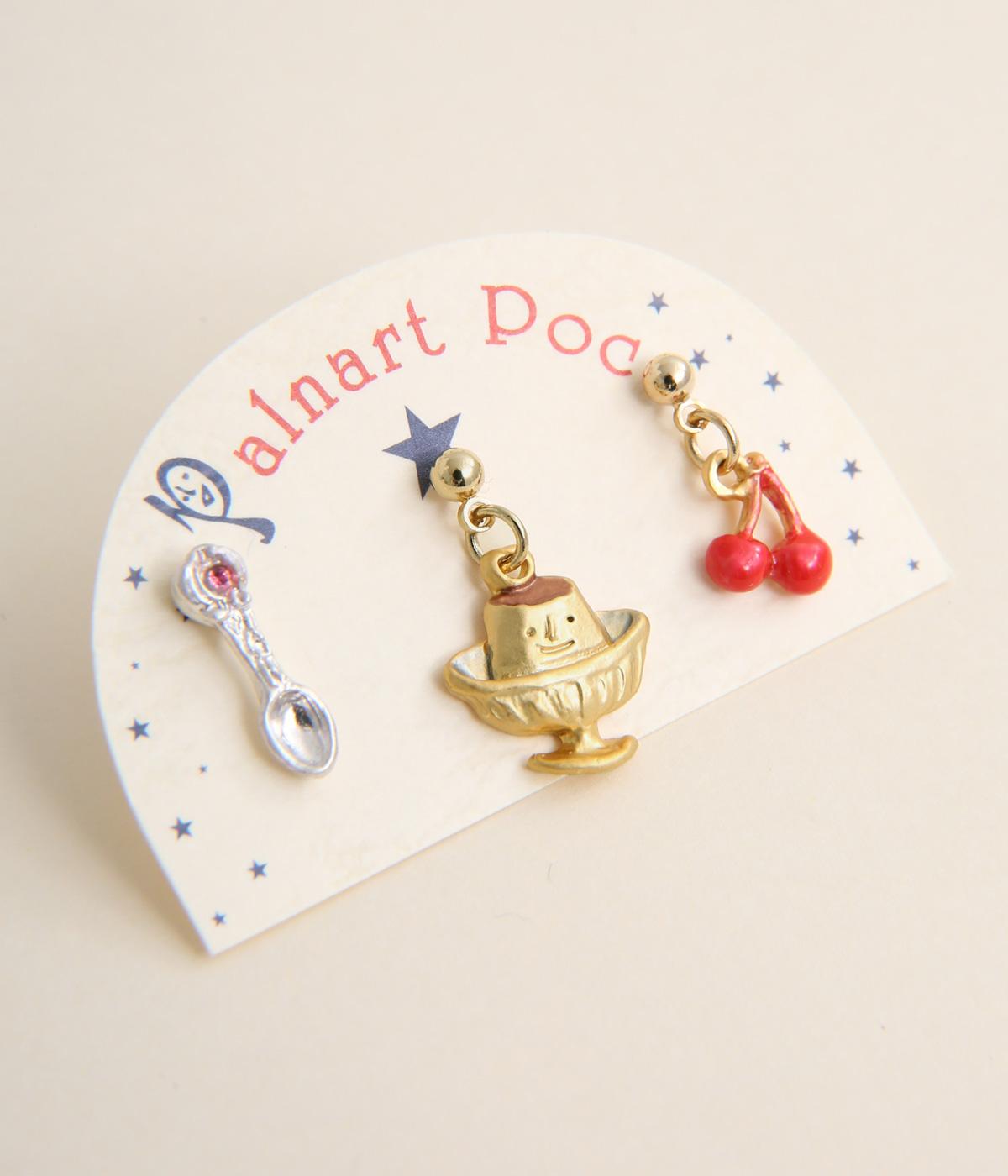 さくらんぼとプリンピアス(カラー1-F)