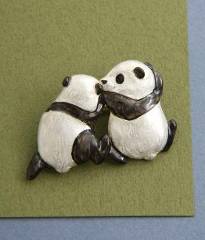 子パンダブローチ