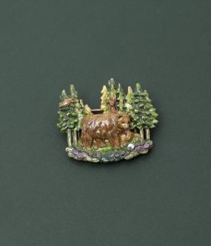 森の昼下がりブローチ