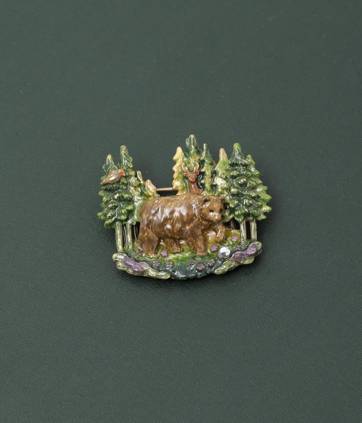 森の昼下がりブローチ(カラー1-F)