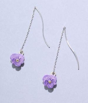 小花ピアス(ビオラ)(カラー1-F)