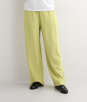リラックスワイドパンツ(ミックスライムグリーン-S)