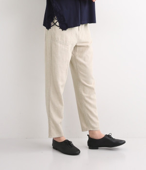 スッキリテーパードパンツ(ミックスカーキ-L)