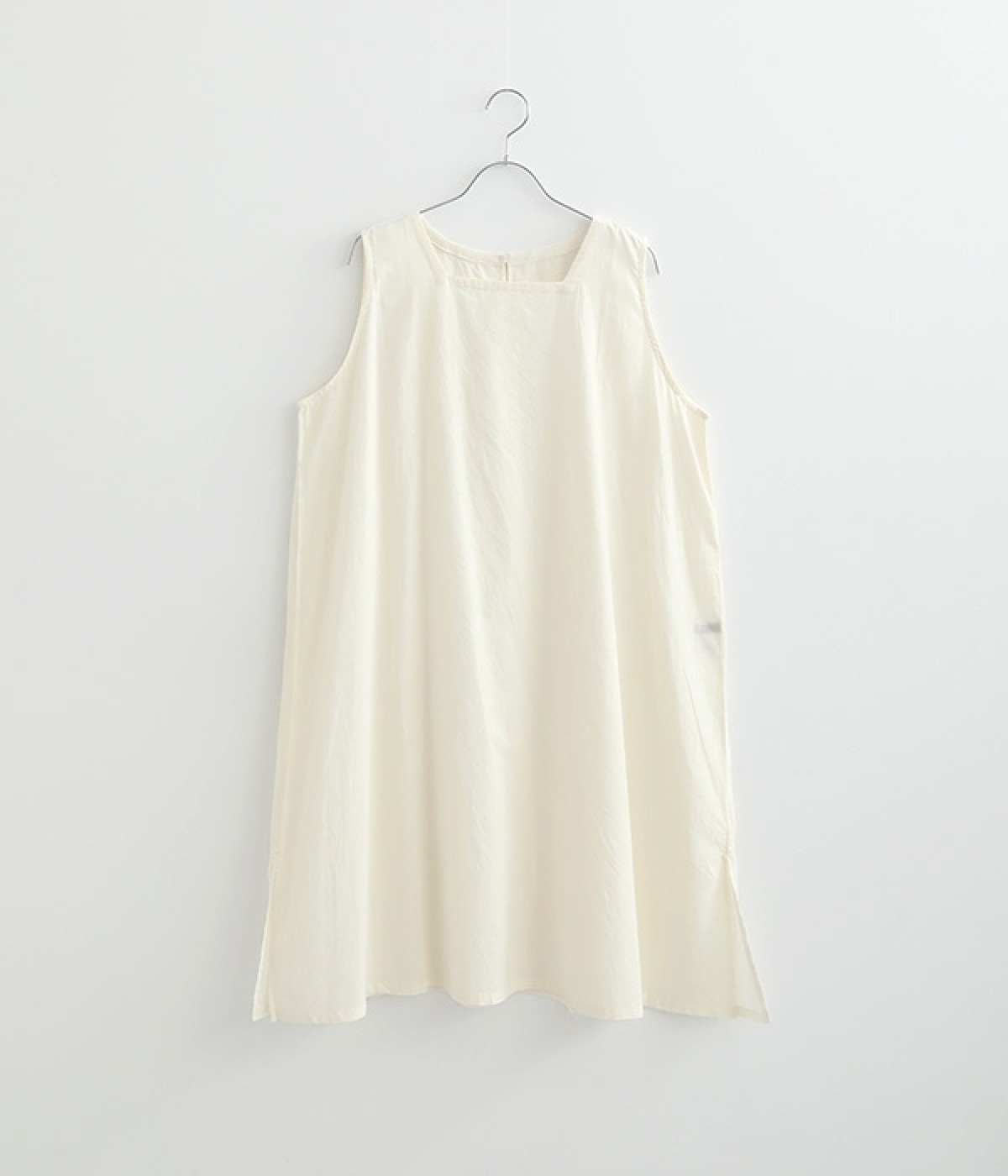 キャンブリック フロントスクエアネックペチワンピース(アンティークベージュ-ONESIZE)