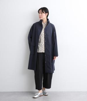 タイプライターワイドスタンドコート(ダークネイビー-ONESIZE)