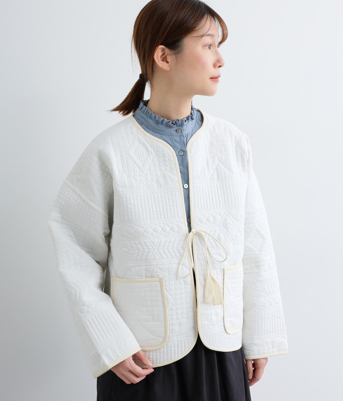 薄中綿キルト　ジャケット(エクリュ-F)