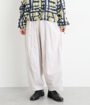 エアージェットキャンブリックタックボリュームパンツ(グレージュ-F)