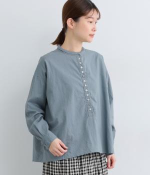 コットン　ロングヘンリープルオーバー