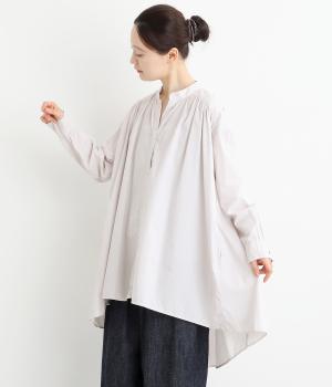 エアージェットキャンブリックフレアチュニック(グレージュ-F)