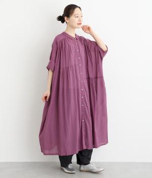 シルクタッチボイルワイド2wayワンピース(バイオレット-F)