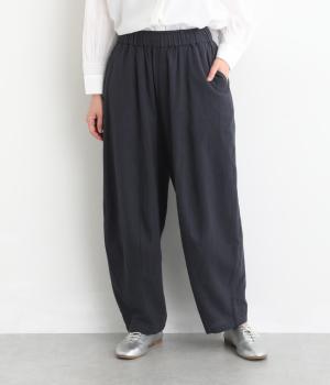 コットンリネンタックボリュームパンツ(ネイビー-F)