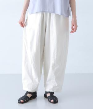 コットンタイプライターバレルパンツ