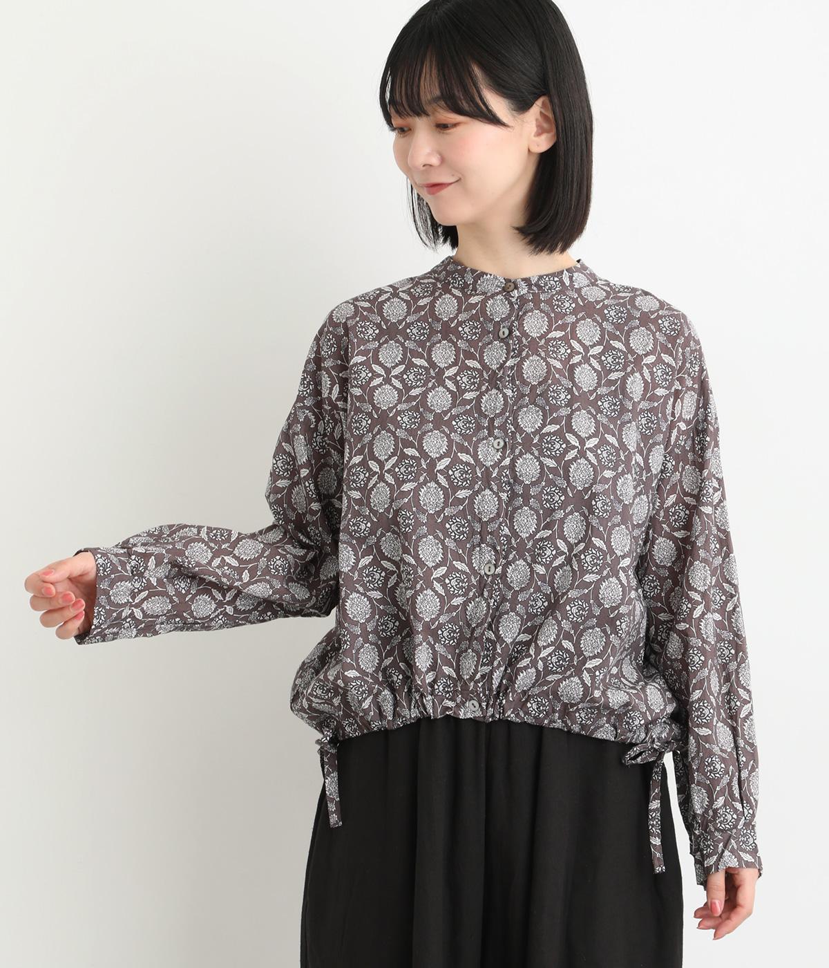 値下げ ドット シャツ ブラウス 黒 CALINER カリネ ナチュラン 楽天 