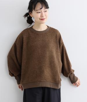 ループニットソー　ゆったりプルオーバー（ブラウン・F）