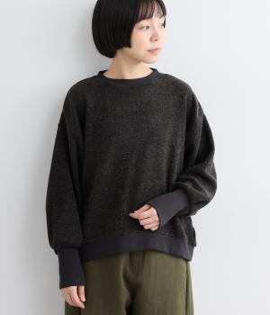 ループニットソー　ゆったりプルオーバー（チャコールグレー・F）