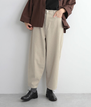 カラーリネンバレルパンツ(エクリュ-0)