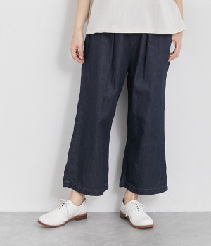 りんごデニムワイドクロップドパンツ(リンス-2)