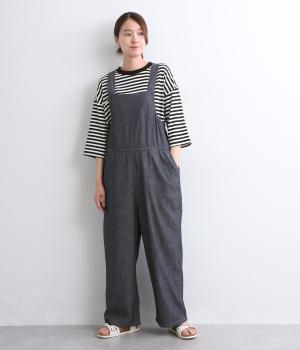 5.5ozデニムシンプルサロペット(rinse-1)