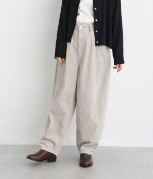 太畝杢コーデュロイバレルパンツ（アイボリー・0）