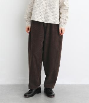 太畝杢コーデュロイバレルパンツ（ブラウン・0）