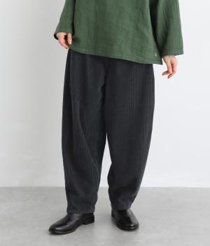 太畝杢コーデュロイバレルパンツ（チャコール・0）