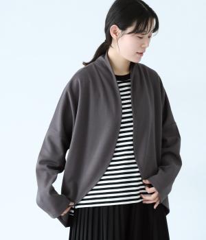 カットソー ラウンドカーディガン(杢チャコール-ONESIZE)