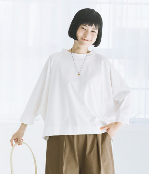 ラグランワイドTシャツ(オフホワイト-ONESIZE)