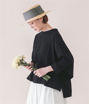 ラグランワイドTシャツ(ブラック-ONESIZE)