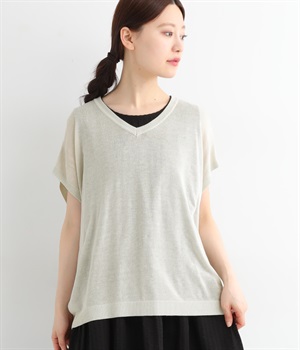 サマーニットベスト(ライトグレー-ONESIZE)