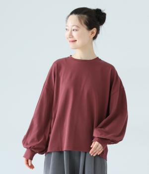 ボリューム袖カットソー(ボルドー-ONESIZE)