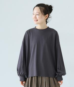 ボリューム袖カットソー(チャコール-ONESIZE)