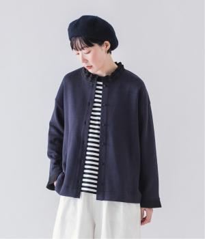 プリーツ襟カーディガン(ネイビー-F)