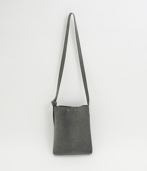 マイクロファイバースエード　ショルダーバッグS(グレー-ONESIZE)