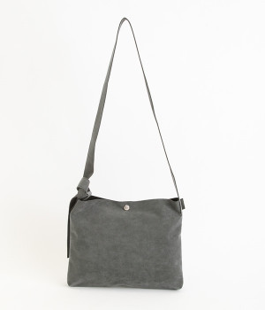 マイクロファイバースエード　ショルダーバッグM(グレー-ONESIZE)