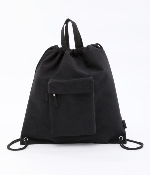 マイクロファイバースエード　ナップザック(ブラック-ONESIZE)