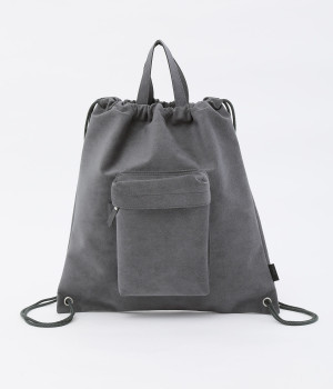 マイクロファイバースエード　ナップザック(グレー-ONESIZE)